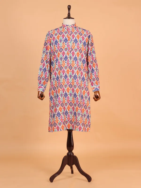 Newest multicolor printed kurta for men