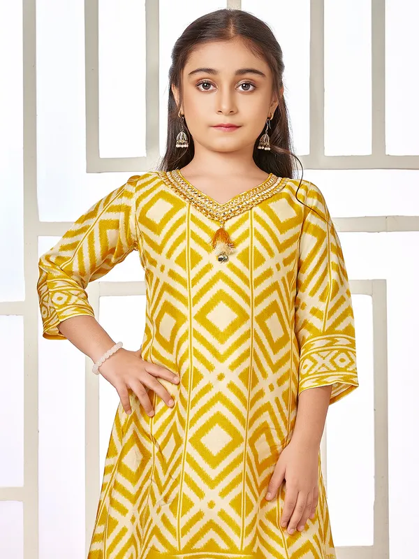 Newest mustard yellow salwar suit in silk