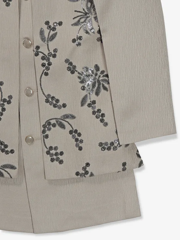 Newest peach silk waistcoat set