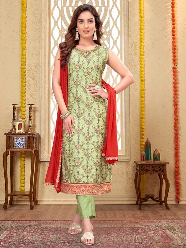 Newest pista green salwar suit
