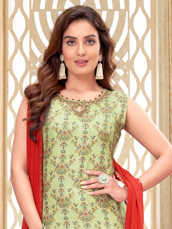 Newest pista green salwar suit