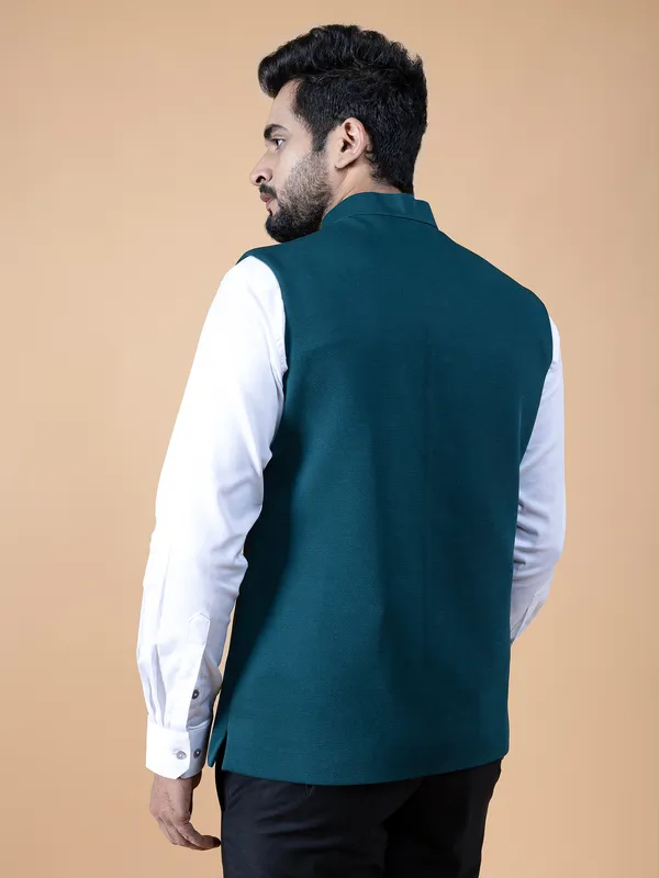 Newest rama green silk waistcoat