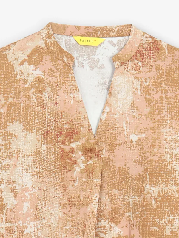 Newest yellow printed top in cotton