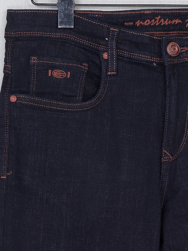 Nostrum black denim solid slim fit jeans