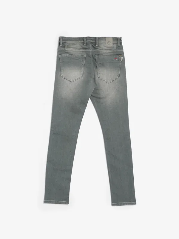 Nostrum olive washed slim fit jeans