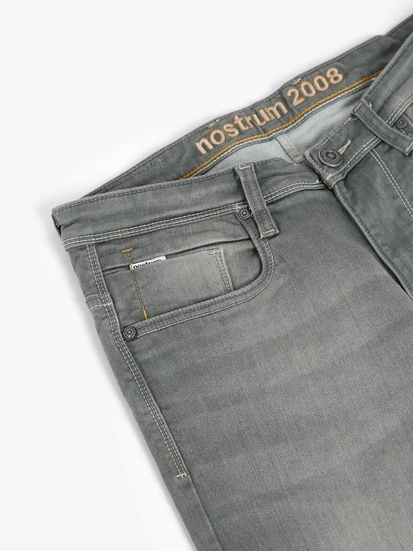 Nostrum olive washed slim fit jeans
