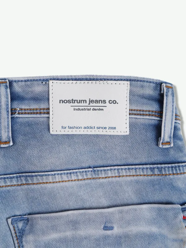 Nostrum sky blue slim fit washed jeans