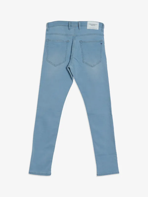 Nostrum sky blue washed slim fit jeans