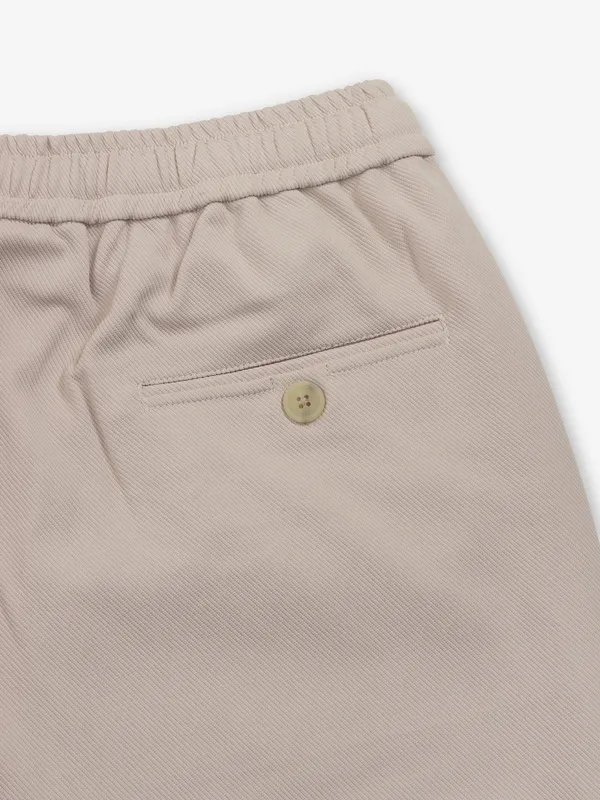 NOSTRUM solid beige cotom trouser