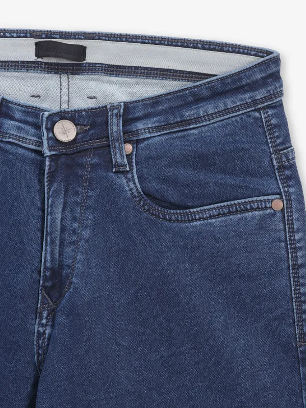 NOSTRUM solid blue denim jeans