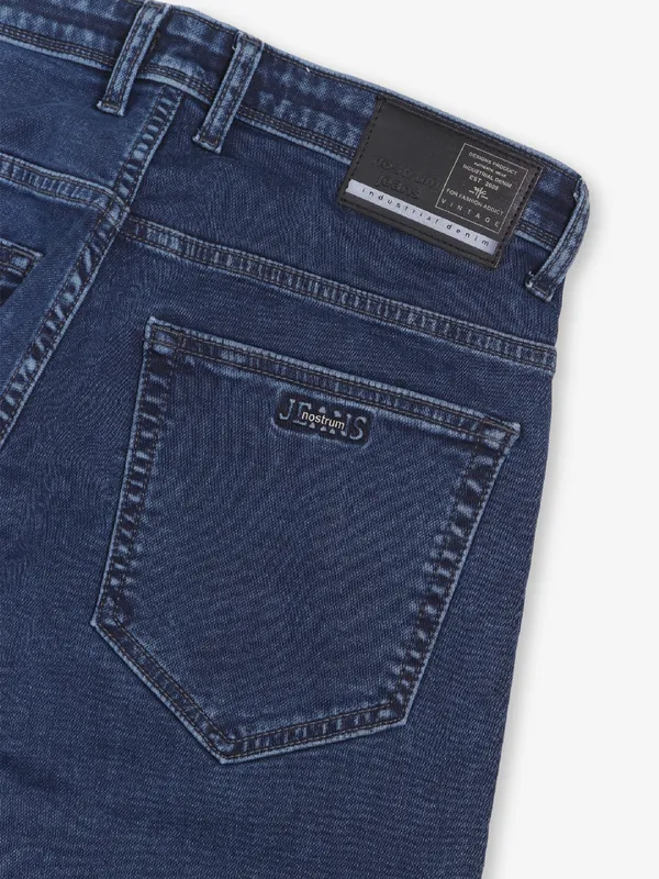NOSTRUM solid blue denim jeans