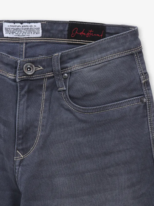 NOSTRUM washed black denim jeans for men