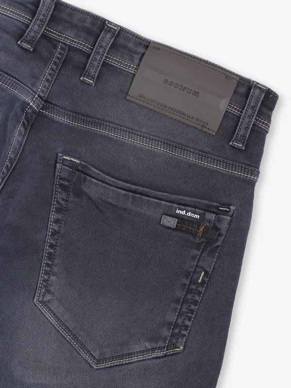 NOSTRUM washed black denim jeans for men