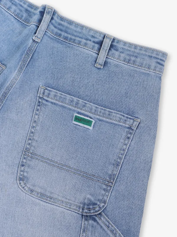NOSTRUM washed blue denim slim fit jeans for men