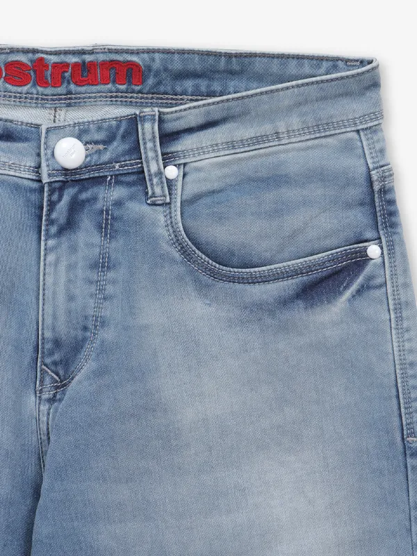 NOSTRUM washed blue slim fit mens denim