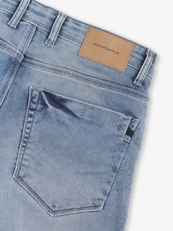 NOSTRUM washed blue slim fit mens denim