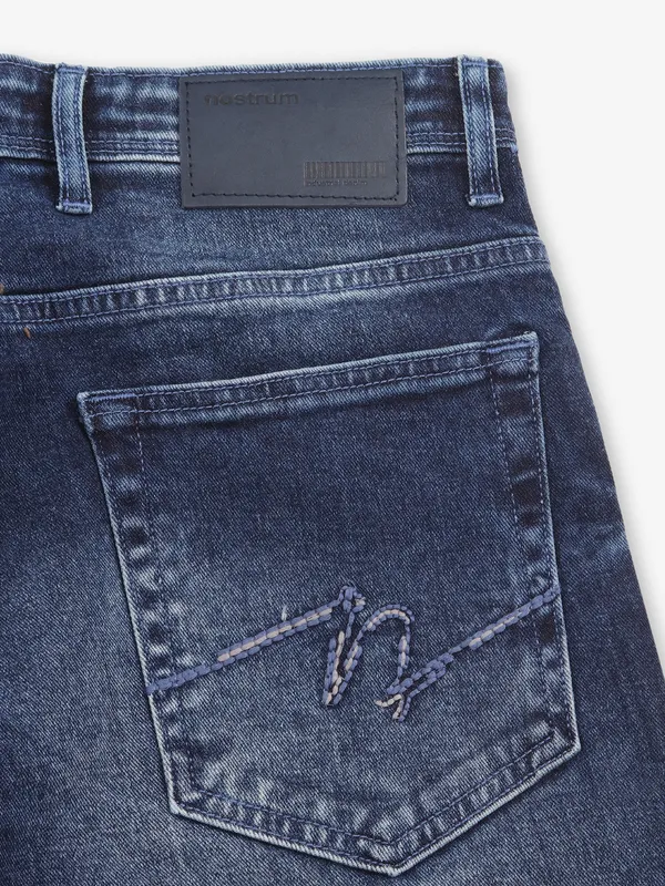NOSTRUM washed navy straight fit denim jeans