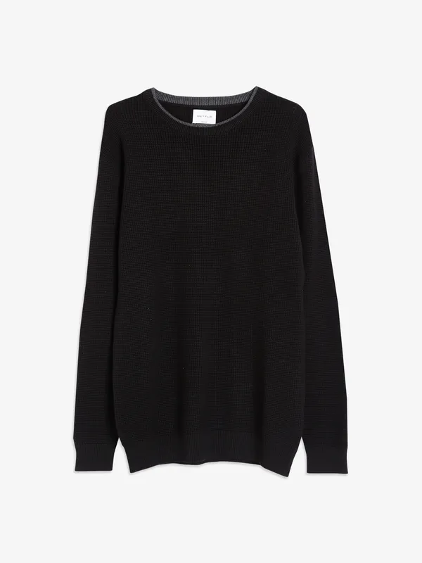 Octave black knitted t shirt