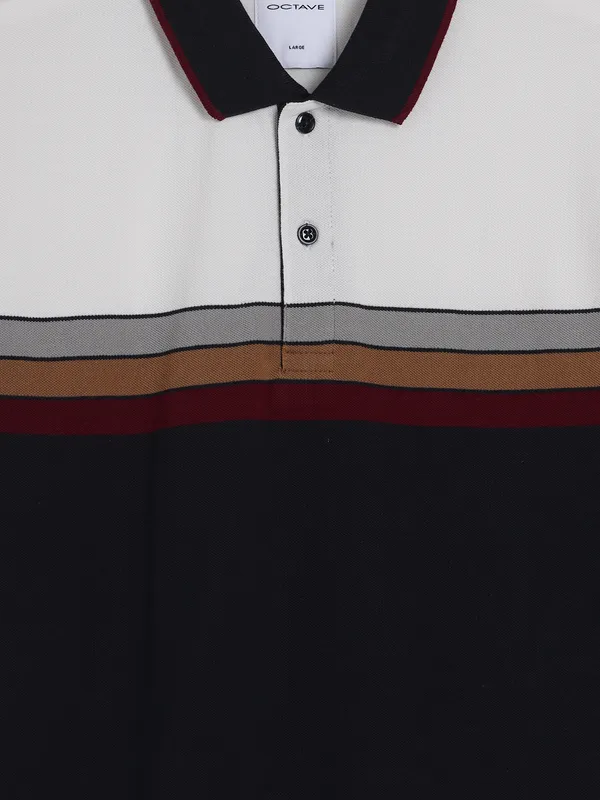 OCTAVE navy color block t-shirt
