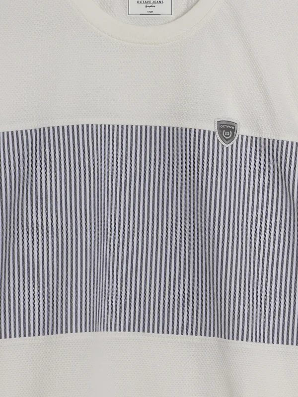 Octave off white stripe t-shirt