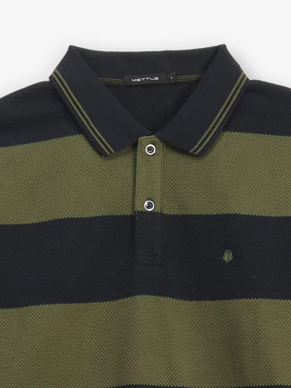 Octave olive color block polo t-shirt