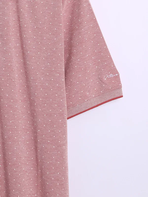 Octave pink cotton half sleeves t shirt