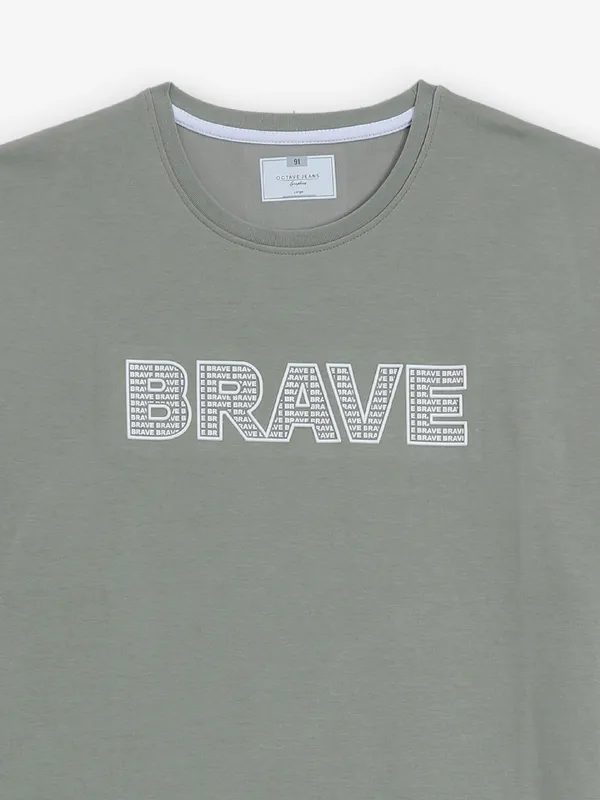 OCTAVE pista green cotton t-shirt