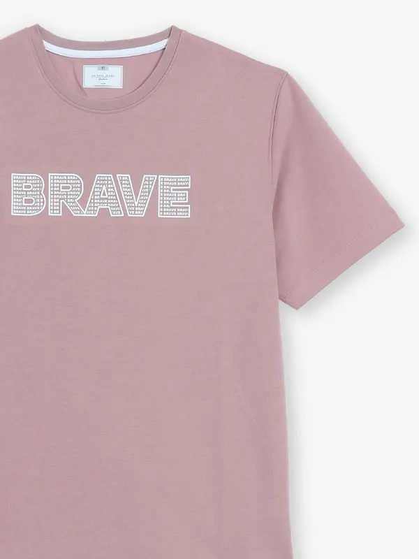 OCTAVE plain onion pink cotton t-shirt
