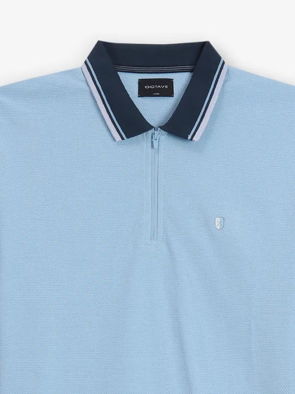 OCTAVE plain sky blue cotton t-shirt