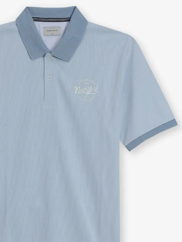OCTAVE solid light blue cotton t-shirt