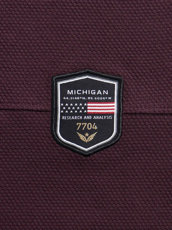 Octave wine cotton polo t shirt