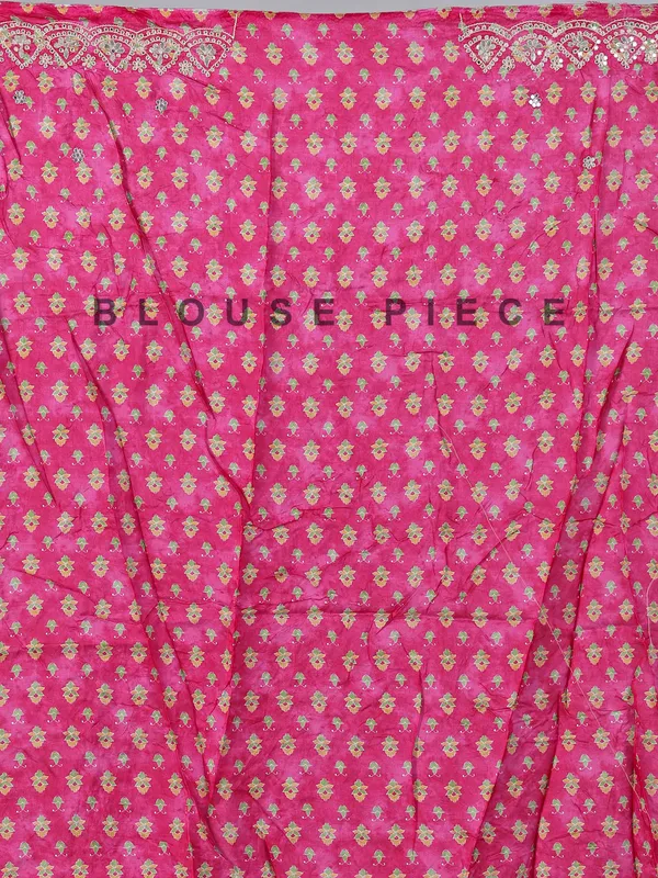 Off white and pink crepe silk saree