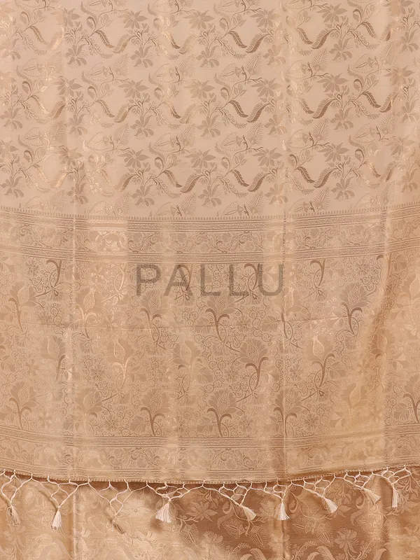 Off white kanjivaram silk saree for festive