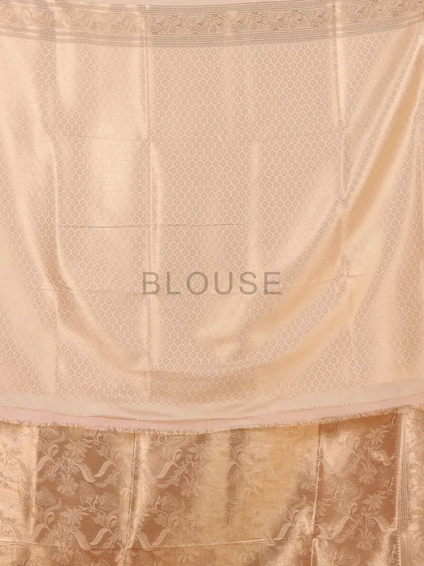 Off white kanjivaram silk saree for festive