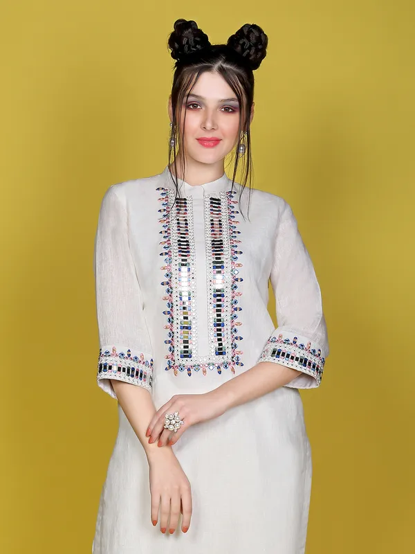 Off white linen co ord set