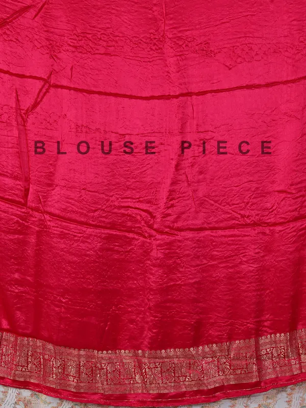 Off white masru silk saree with colorful motifs