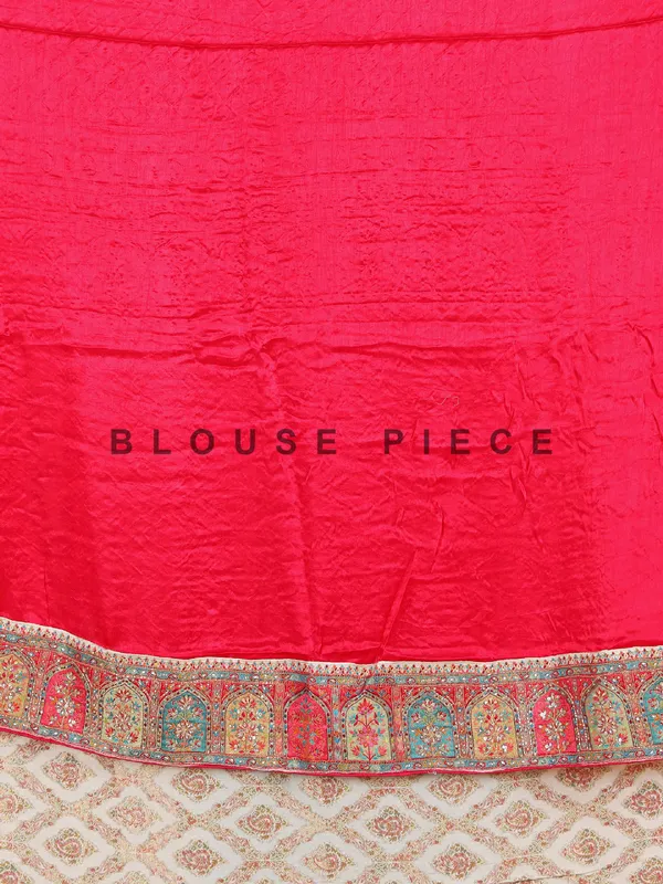 Off-white masru silk wedding wear saree