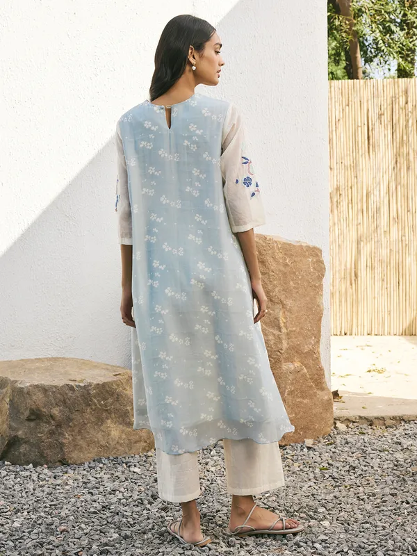 Off white muslin cotton salwar suit