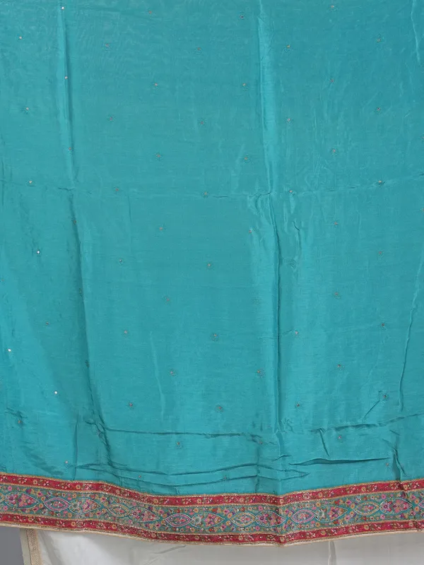 Off white silk wedding wear saree