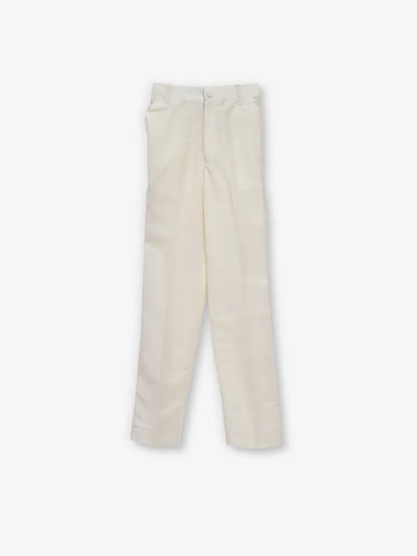 Off white terry rayon wedding style Indowestern for boys