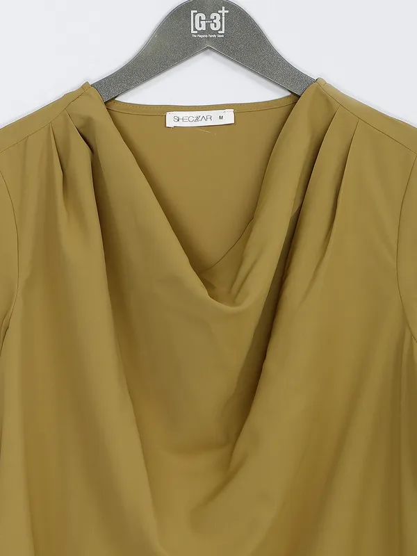 Olive plain top for casual