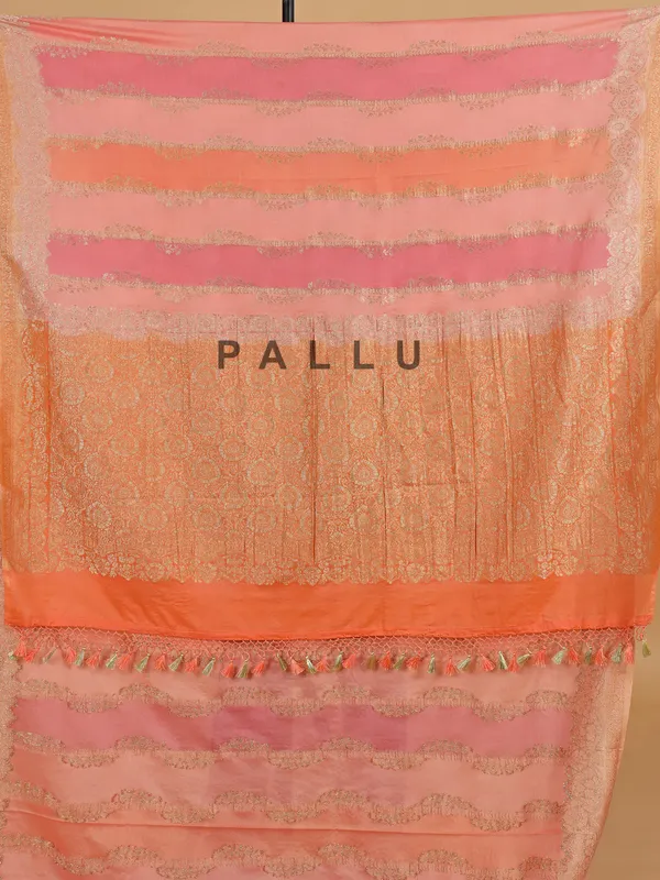 Onion pink georgette festive wear printed saree