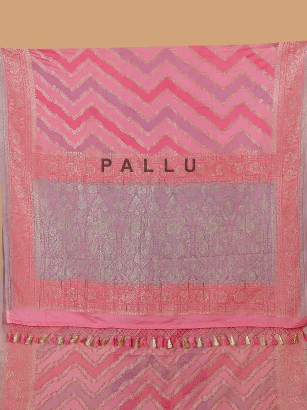 Onion pink georgette printed saree for women