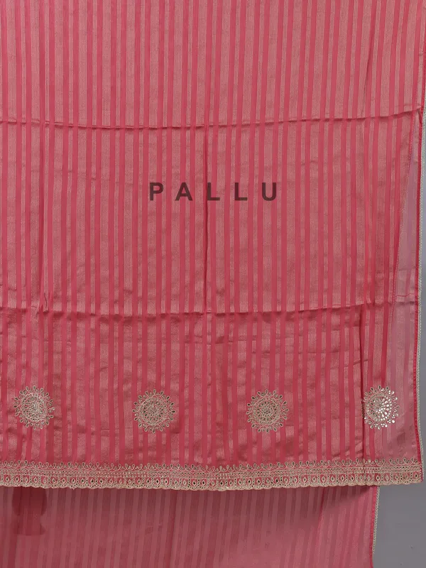 Onion pink georgette saree with subtle shine