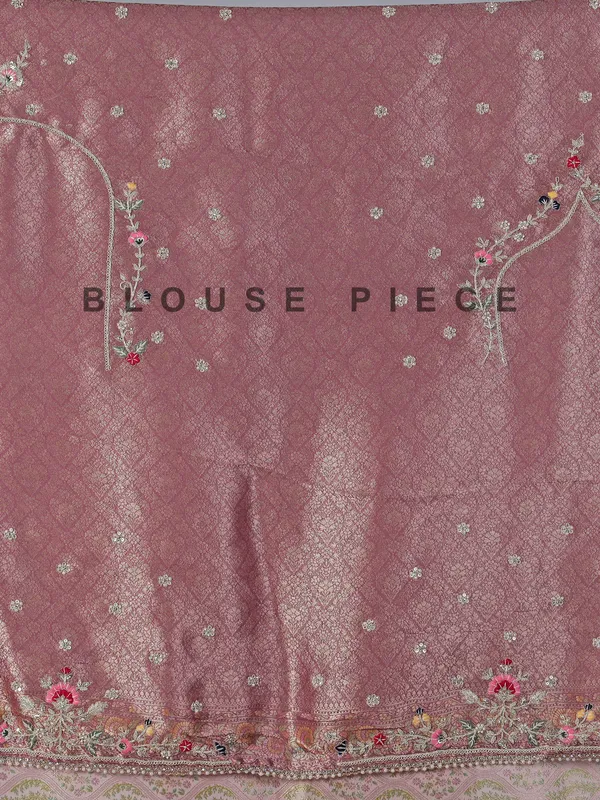 Onion pink kanjivaram silk saree for weddings