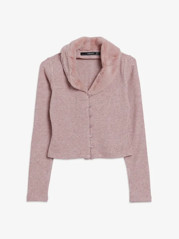 Onion pink knitted plain top