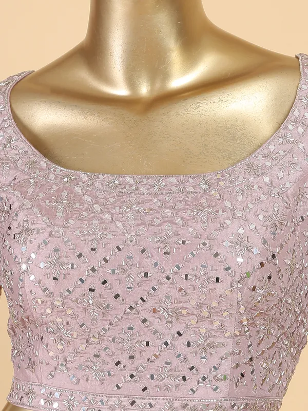 Onion pink lycra ready to wear saree