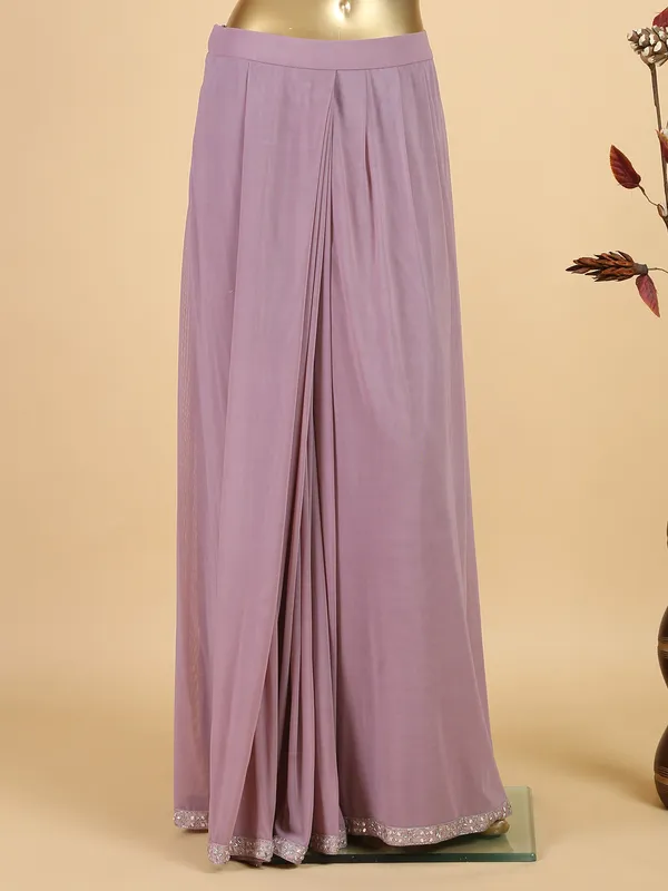 Onion pink lycra ready to wear saree