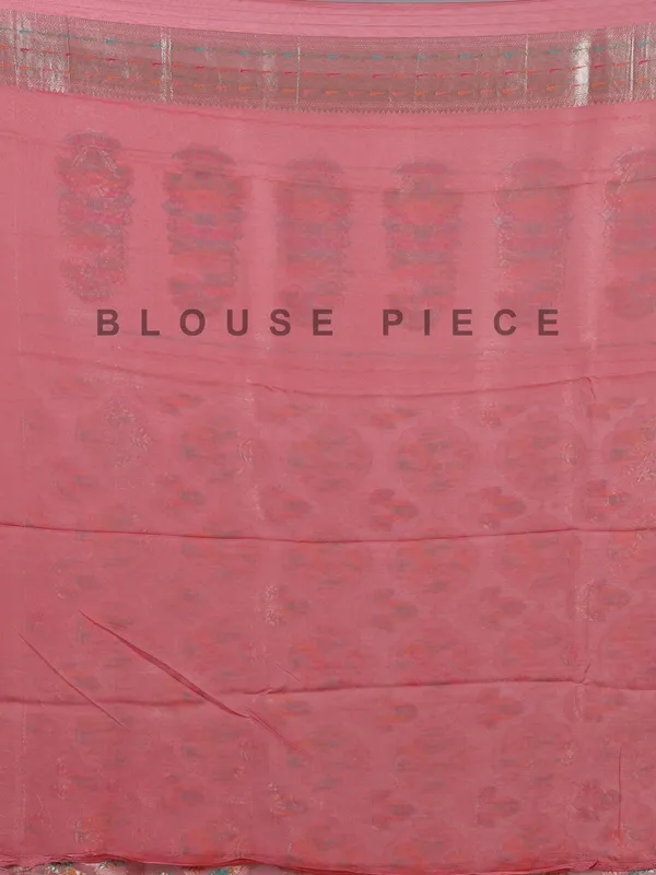 Onion pink satin silk saree for festive grace