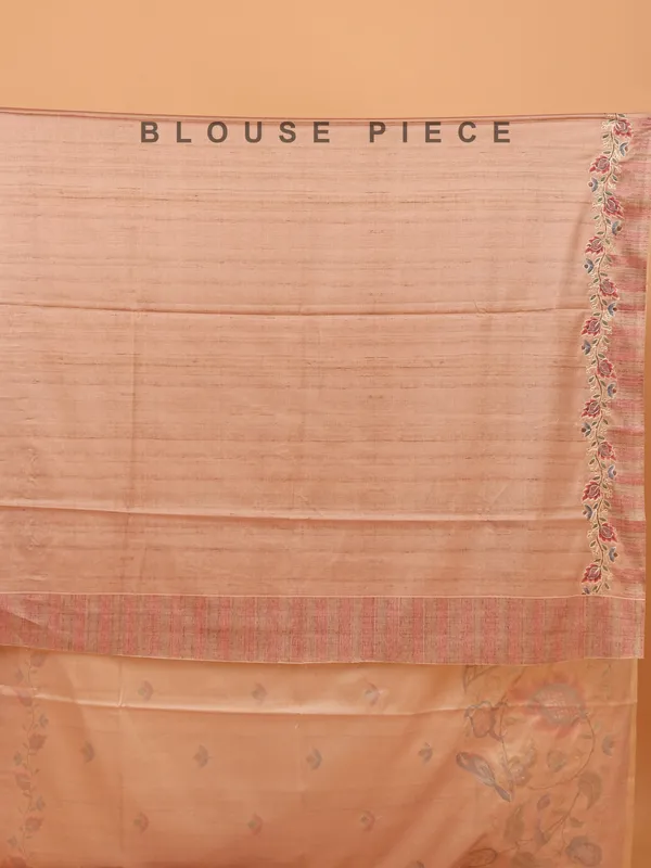 Onion pink semi cotton silk saree for women